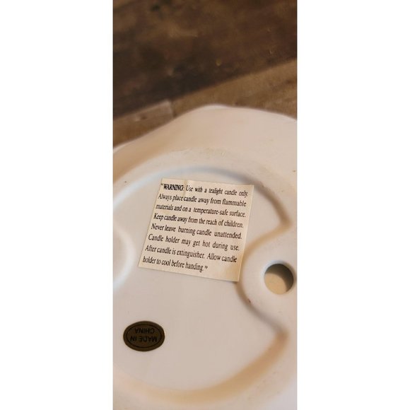 let it snow tea candle plate xmas snowflake - Picture 3 of 3